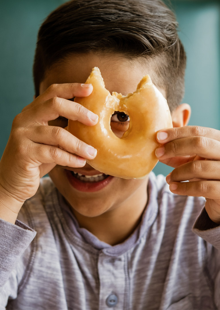 Indulge in a sweet treat at Krispy Kreme.